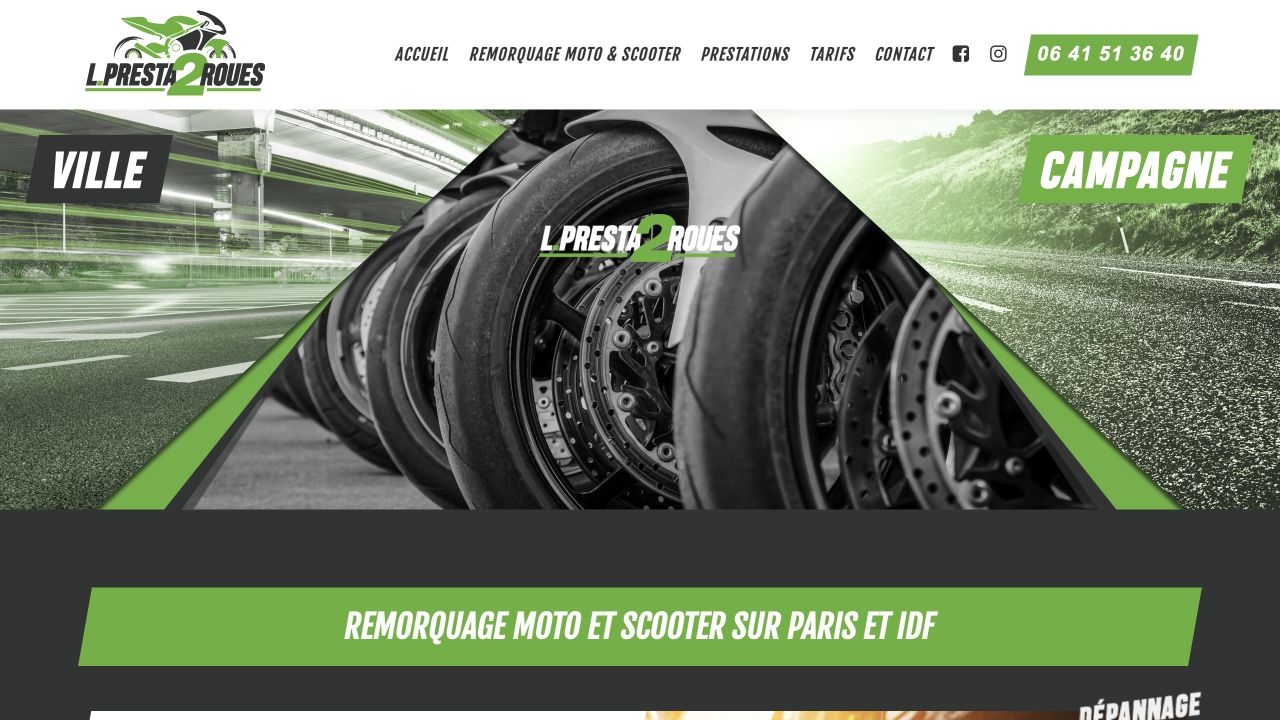 Capture du site de L. Presta 2 Roues
