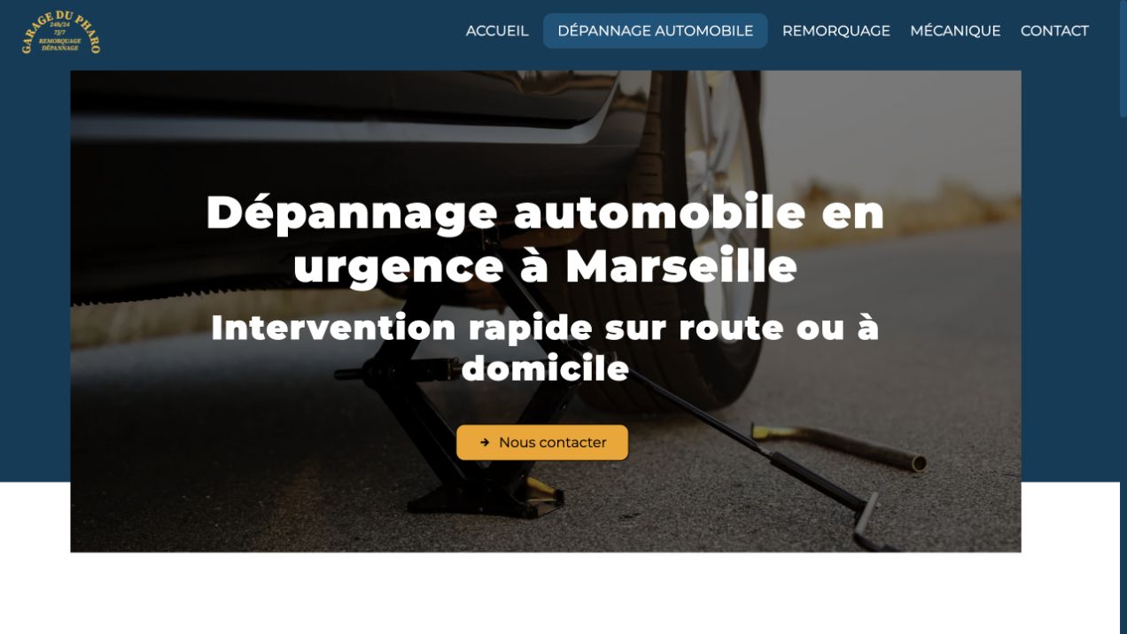 Capture du site de Garage du Pharo — Gibbes Pharo