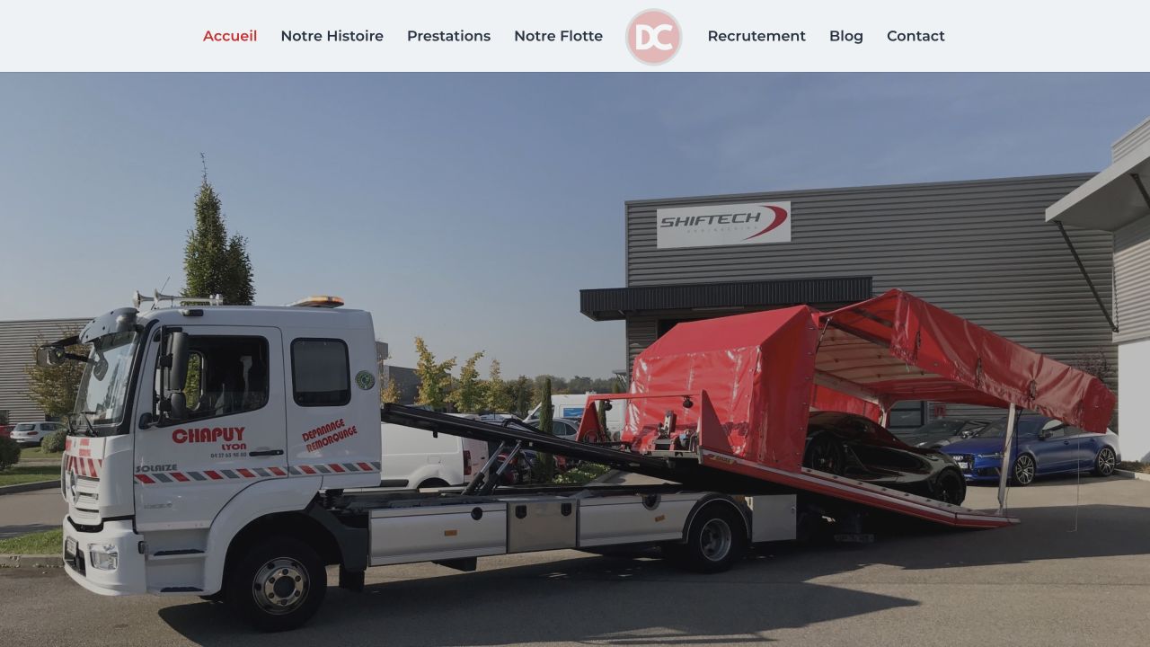 Capture du site de Garage Dépannage Chapuy