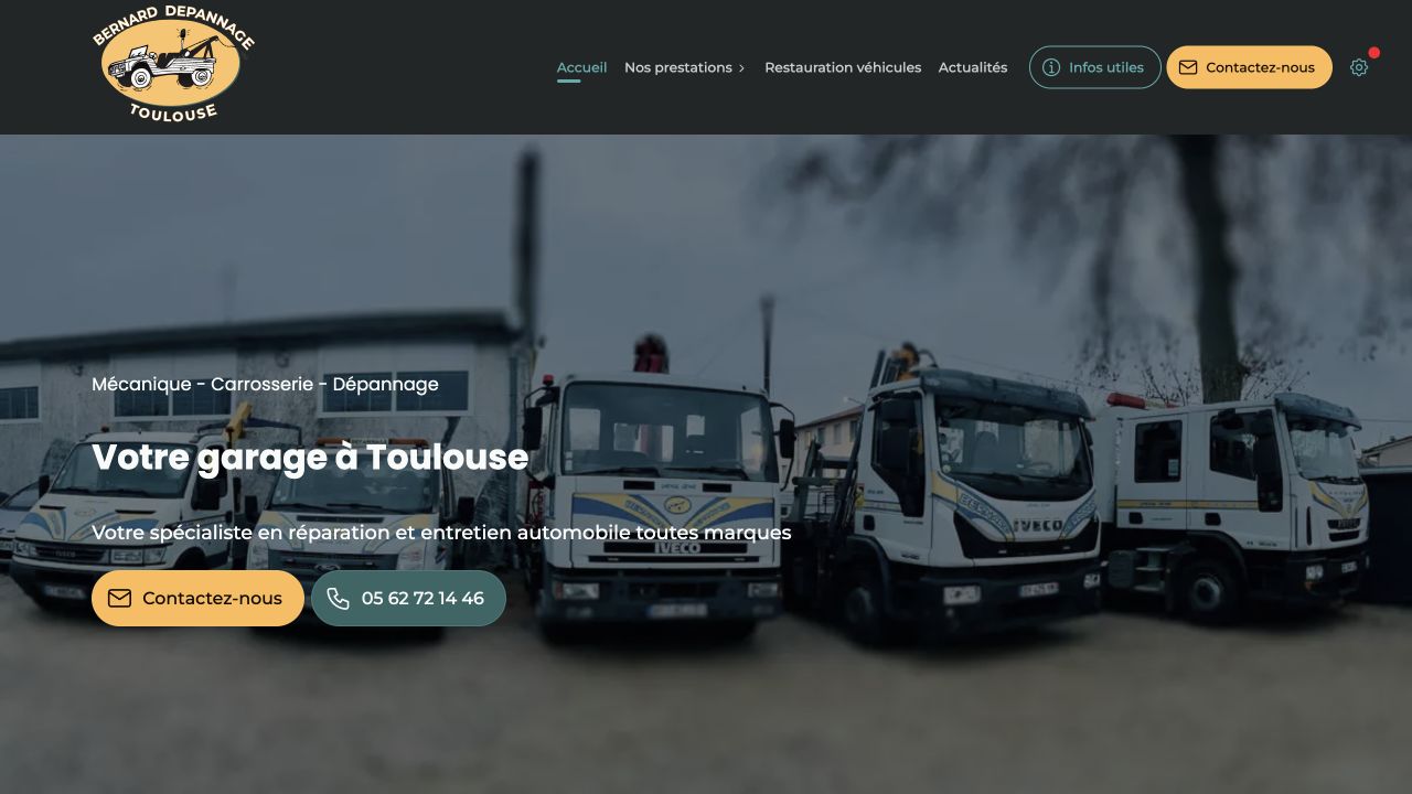 Capture du site de Garage Grand — Bernard Dépannage
