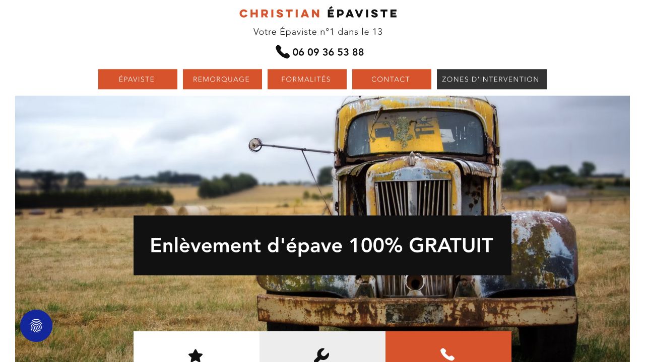 Capture du site de Christian Remorquage