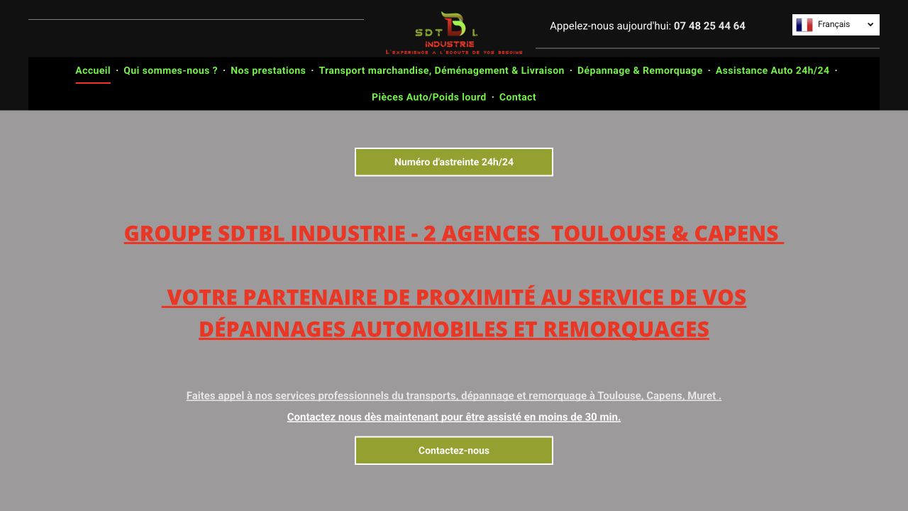 Capture du site de SDTBL Industrie