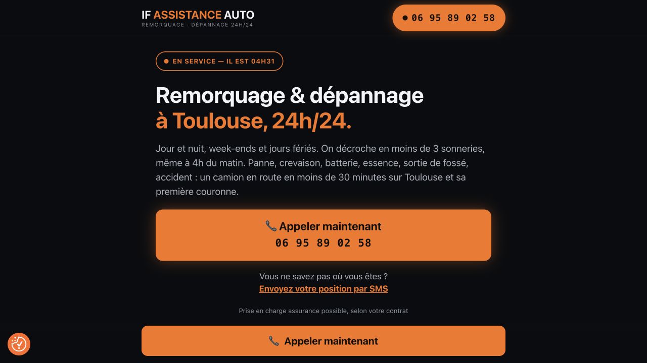 Capture du site de IF Assistance Auto