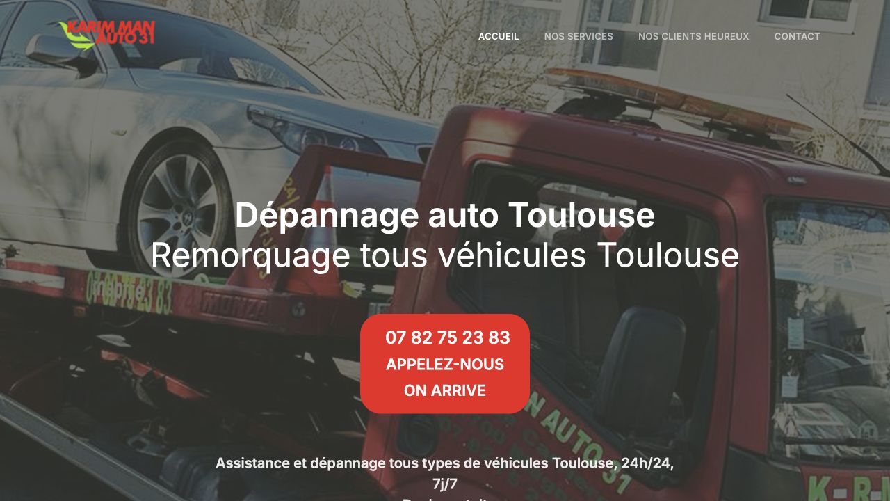 Capture du site de Karim Man Auto 31